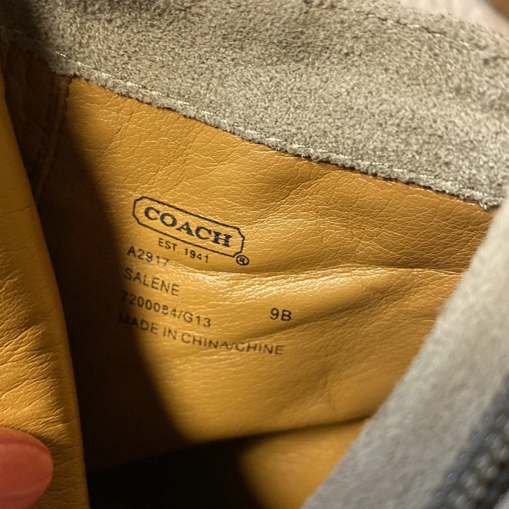 Coach Tan Suede Booties